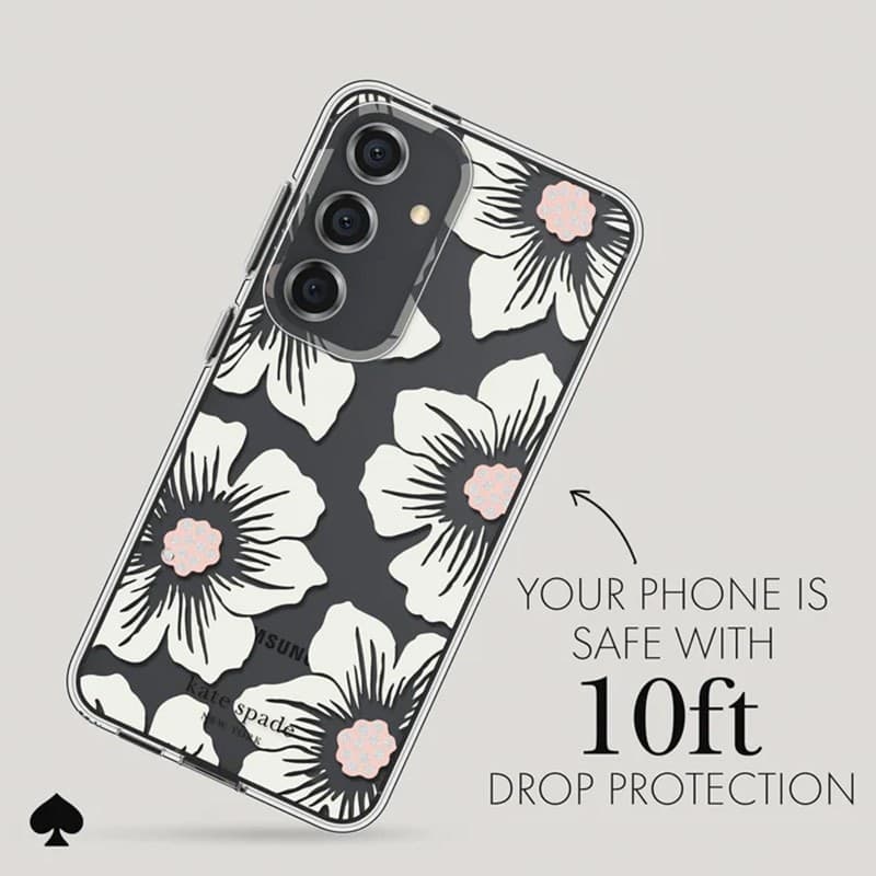 Kate Spade New York Protective Case - Samsung Galaxy S24 Case (Hollyhock Cream) - 9