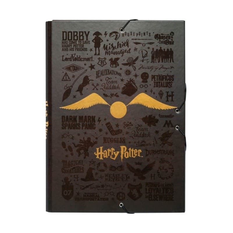 Harry Potter - Cartella / cartella con elastico A4 (24 x 34 cm) - 7