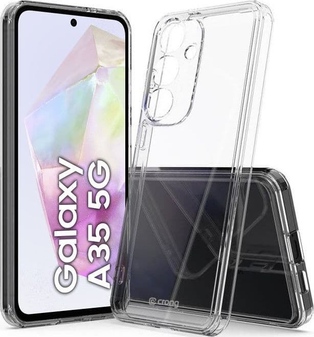 Crong Crystal Shield Cover - Custodia per Samsung Galaxy A35 5G (Trasparente) - 3