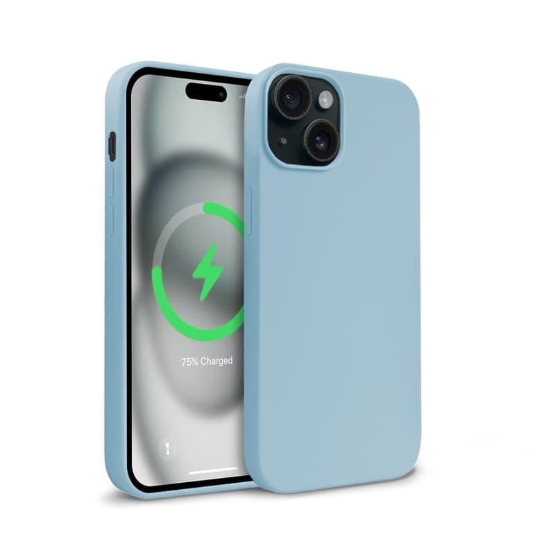 Crong Color Cover Magnetic - Custodia MagSafe per iPhone 15 (Blu) - 12