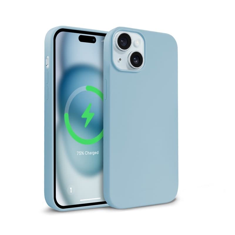 Crong Color Cover Magnetic - Custodia MagSafe per iPhone 15 (Blu) - 7