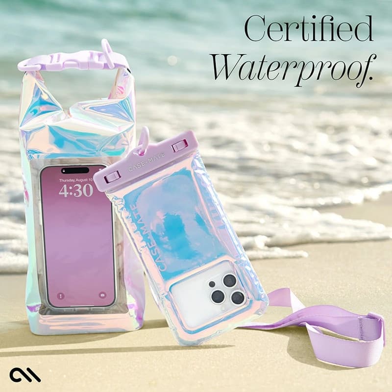 Case-Mate Waterproof Mini Phone Bucket Dry Bag - Waterproof bag with phone pocket up to 7" (Soap Bubble) - 3