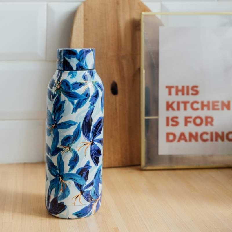 Quokka Solid - Bottiglia termica in acciaio inox 510 ml (Blue Hibiscus) - 9