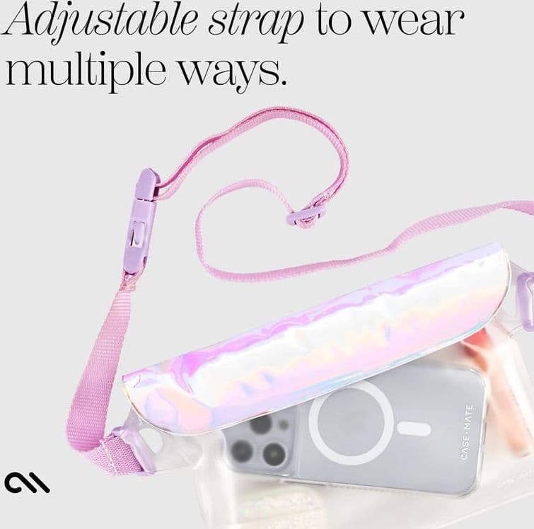 Case-Mate Soap Bubble Waterproof Phone Belt Bag - Waterproof Crossbody Bag / Pouch for Smartphones (Iridescent) - 5