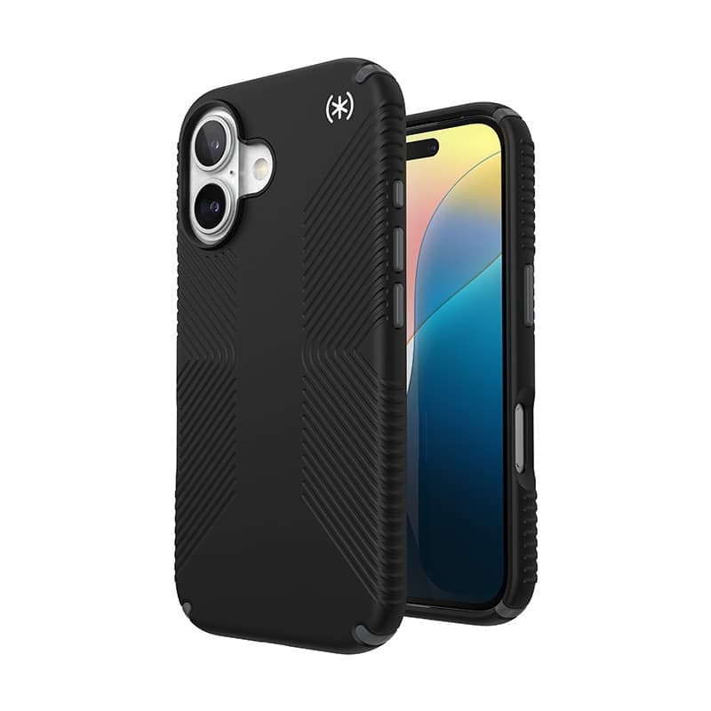 Speck Presidio2 Grip - Custodia per iPhone 16 (Nero / Grigio ardesia / Bianco) - 11