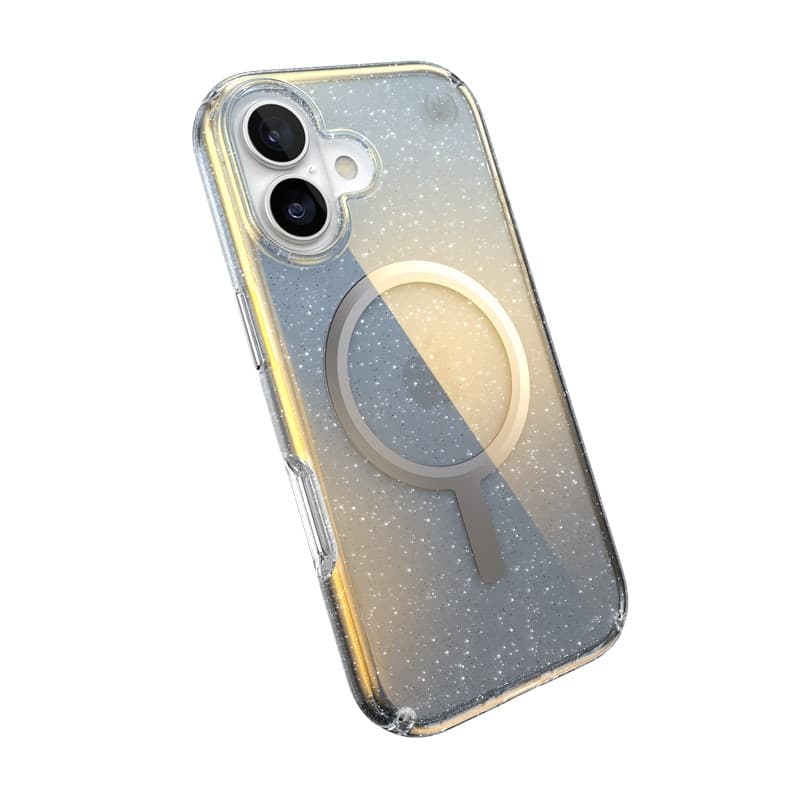 Speck Presidio Lux MagSafe - Custodia per iPhone 17 (Glitter Hyper Mirror / Argento metallizzato) - 7