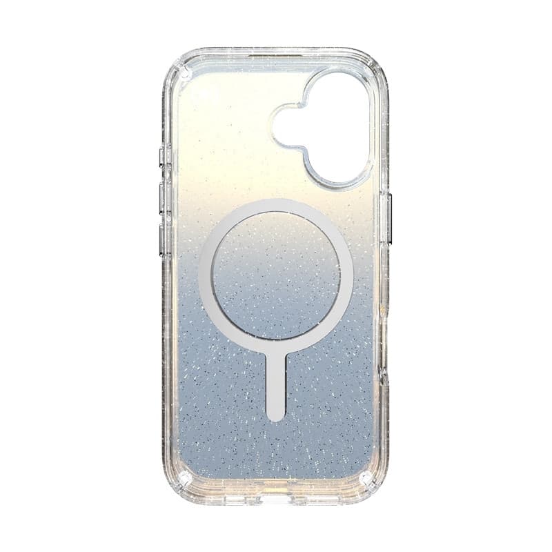 Speck Presidio Lux MagSafe - Custodia per iPhone 17 (Glitter Hyper Mirror / Argento metallizzato) - 9