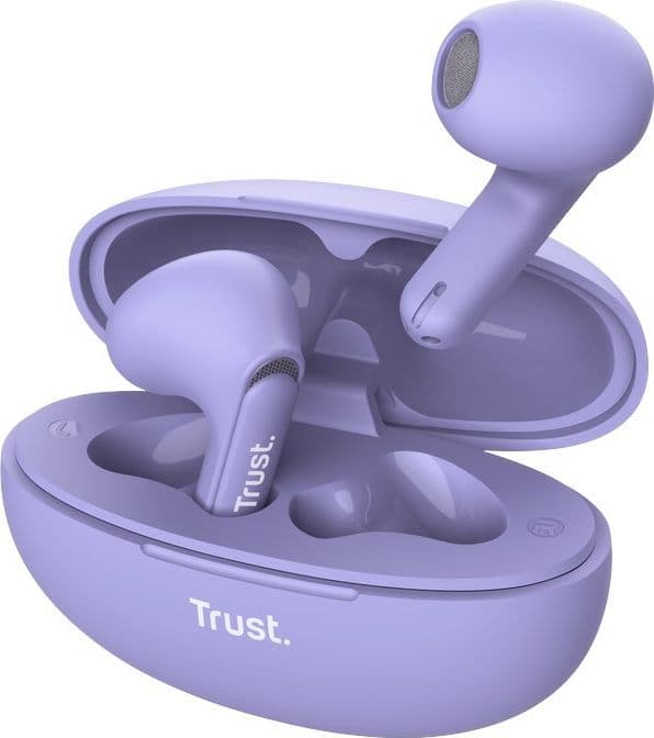 Trust Yavi - Wireless Earbuds Bluetooth TWS with Charging Case & ENC (Purple) - 11