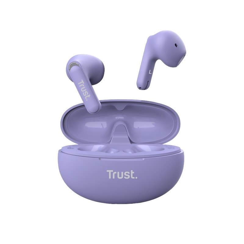 Trust Yavi - Wireless Earbuds Bluetooth TWS with Charging Case & ENC (Purple) - 16