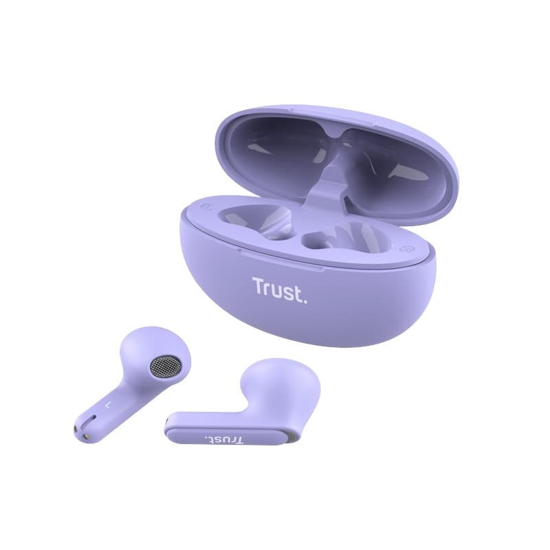 Trust Yavi - Wireless Earbuds Bluetooth TWS with Charging Case & ENC (Purple) - 3