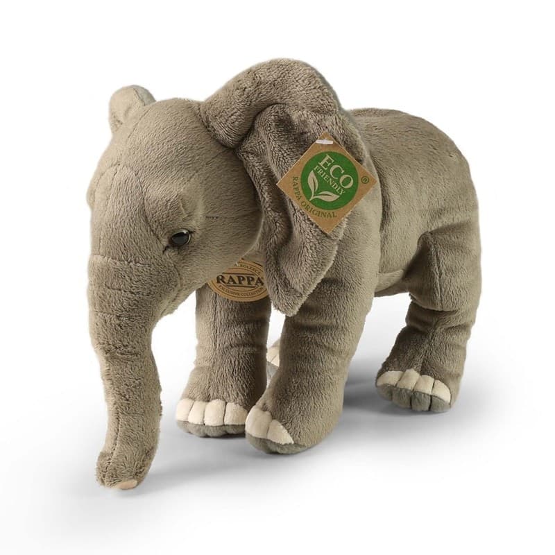 Rappa - Plush Realistic Toy African Elephant 28 cm Eco-Friendly - 5