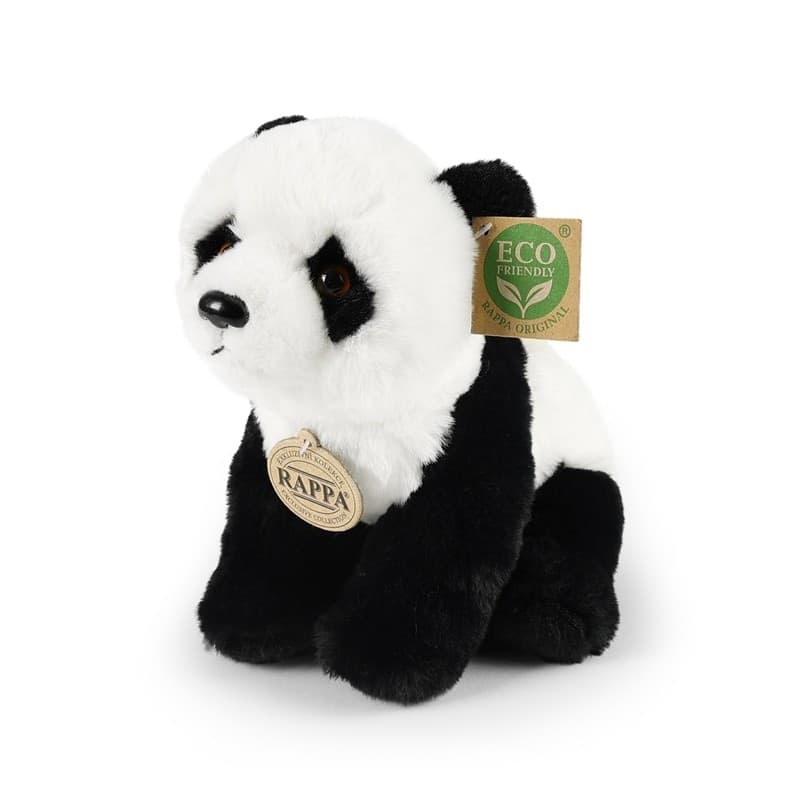 Rappa - Plush Realistic Sitting Panda 23 cm Eco-Friendly Soft Collection - 6