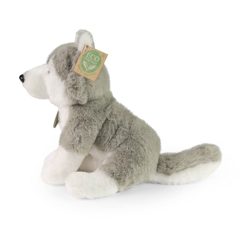 Rappa - Plush Realistic Sitting Husky Dog 23 cm Eco-Friendly Soft Collection - 3
