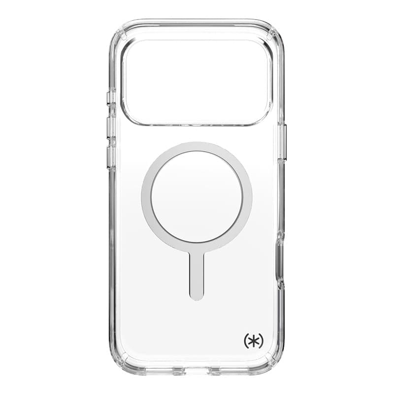 Speck Presidio Perfect Clear MagSafe - Custodia per iPhone 17 Pro Max (trasparente/argento) - 19