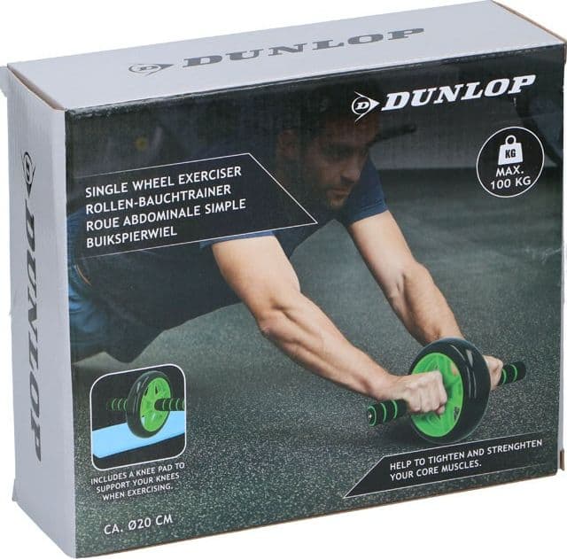 Dunlop - One-wheeled abdominal muscle training roller (Green) - 4