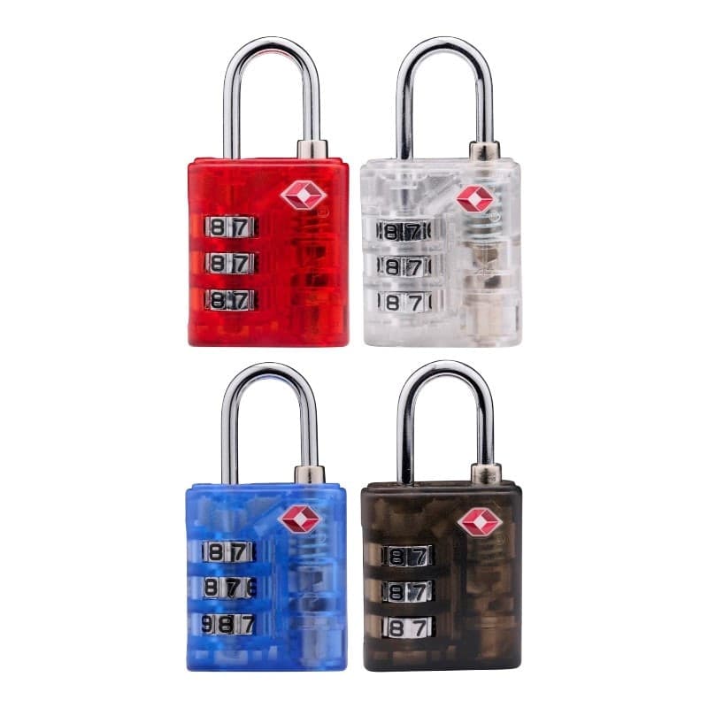 Dunlop - TSA combination lock for suitcase / luggage (Black) - 3