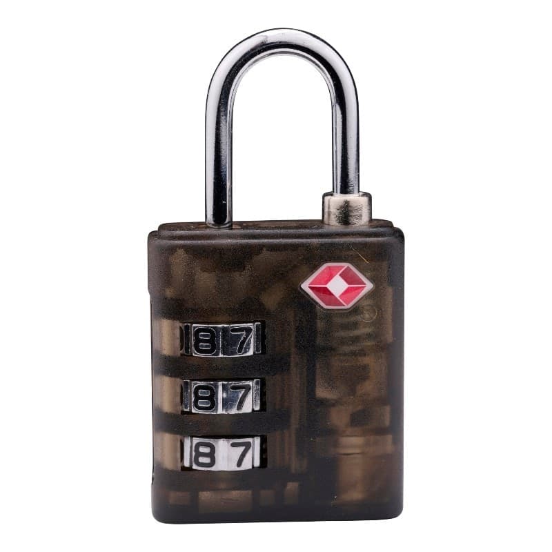 Dunlop - TSA combination lock for suitcase / luggage (Black) - 5