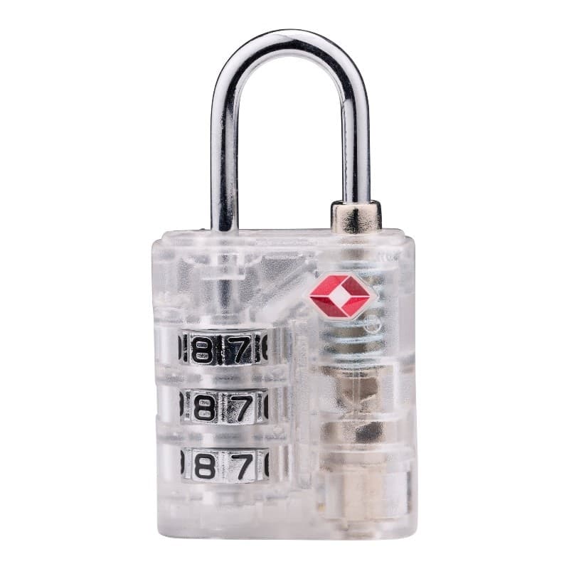 Dunlop - TSA combination lock for suitcase / luggage (White) - 5
