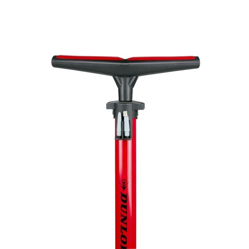 Dunlop - Floor pump for bikes, balls, mattresses with pressure gauge (Red) - 14