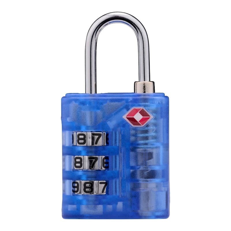Dunlop - TSA combination lock for suitcase / luggage (Blue) - 5