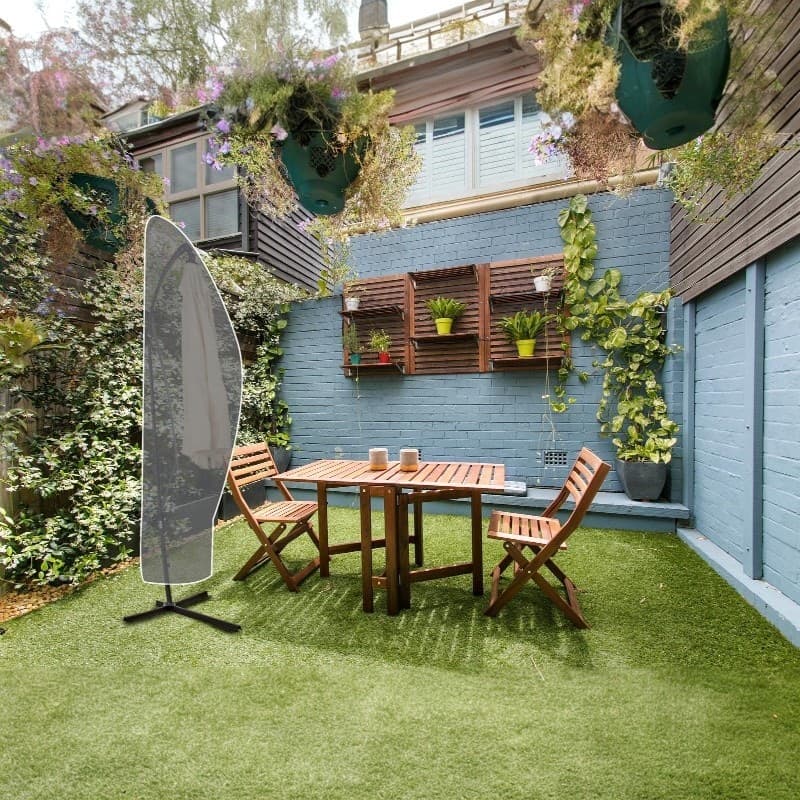 Kinzo - Protective Cover for Garden Umbrella 265x70 cm (Anthracite) - 12