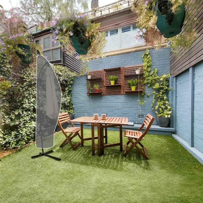 Kinzo - Protective Cover for Garden Umbrella 265x70 cm (Anthracite) - 3