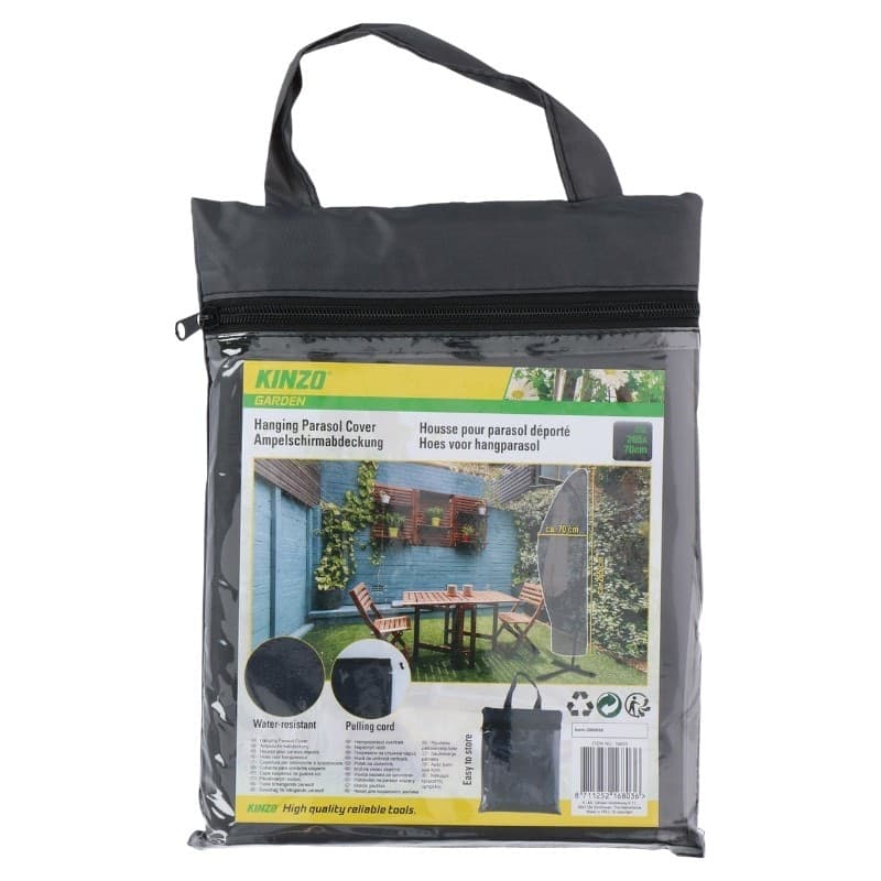 Kinzo - Protective Cover for Garden Umbrella 265x70 cm (Anthracite) - 10