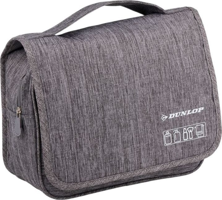 Dunlop – Travel Toiletry Bag with Hanging Hook 25x20x10 cm (Grey) - 7