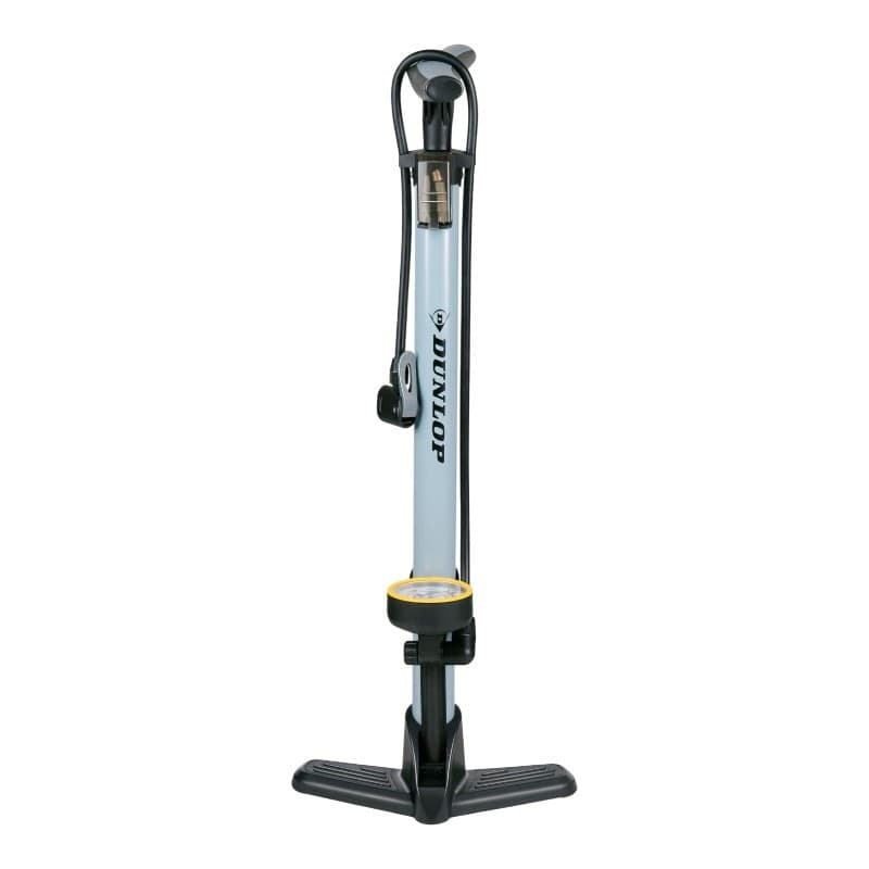 Dunlop - Floor pump for bikes, balls, mattresses with pressure gauge (Blue) - 2