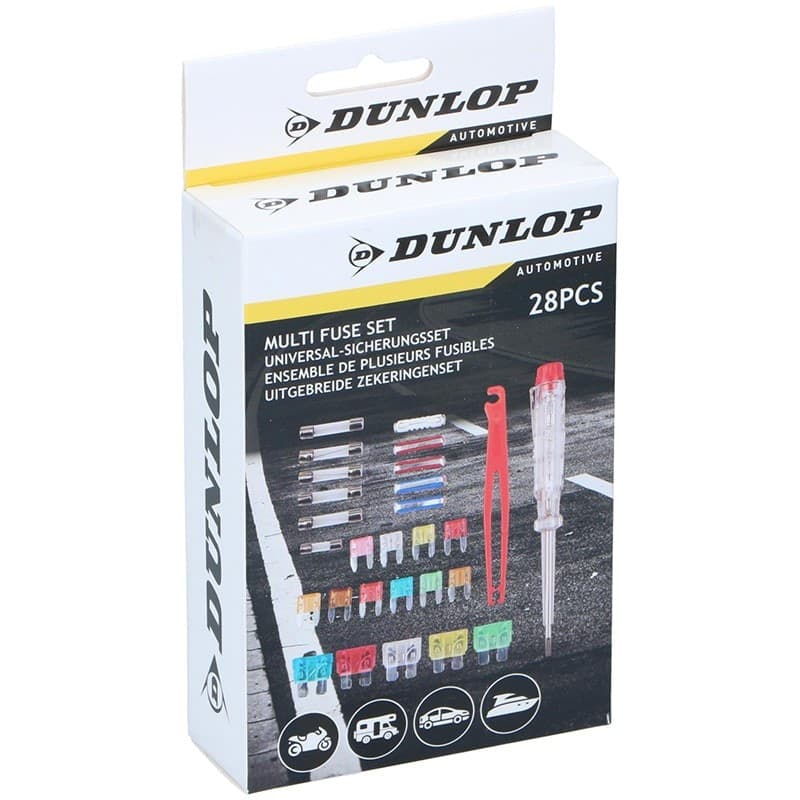 Dunlop - Fuse kit + voltage tester 28 items - 2