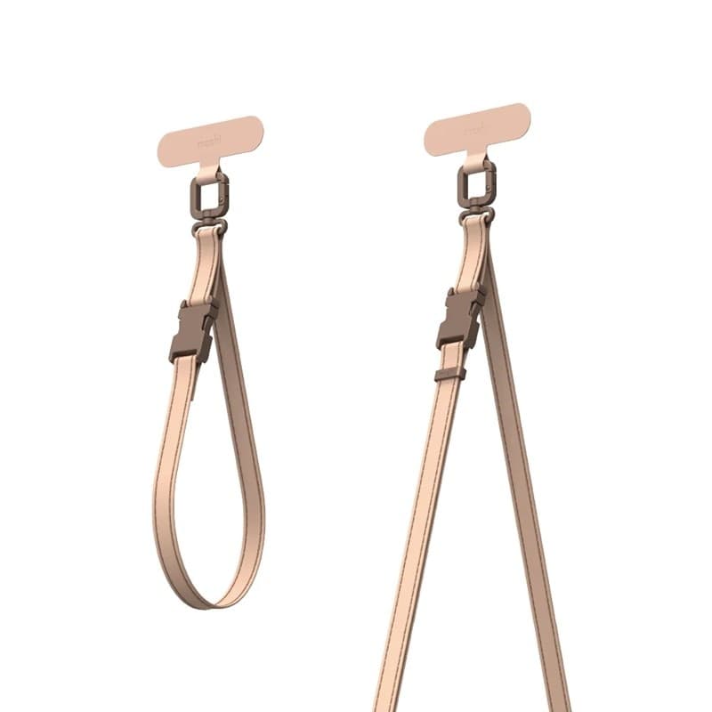 Moshi 2-in-1 Wrist & Body Strap with Adapter - Cordino per telefono in ecopelle (marrone Milktea) - 11