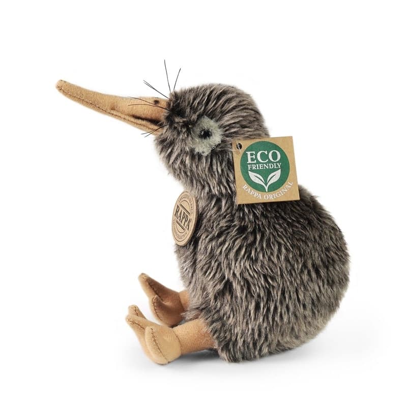 Rappa - Peluche realistico mascotte Kiwi seduto 15 cm Eco-Friendly - 2