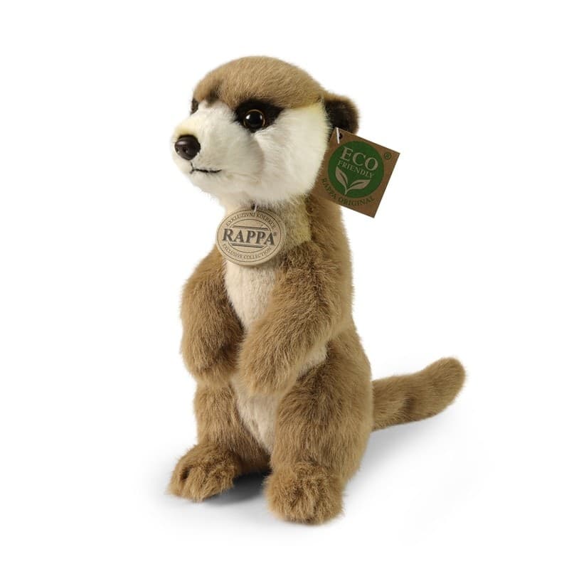 Rappa - Peluche realistico mascotte suricato in piedi 23 cm Collezione morbida ed ecologica - 7