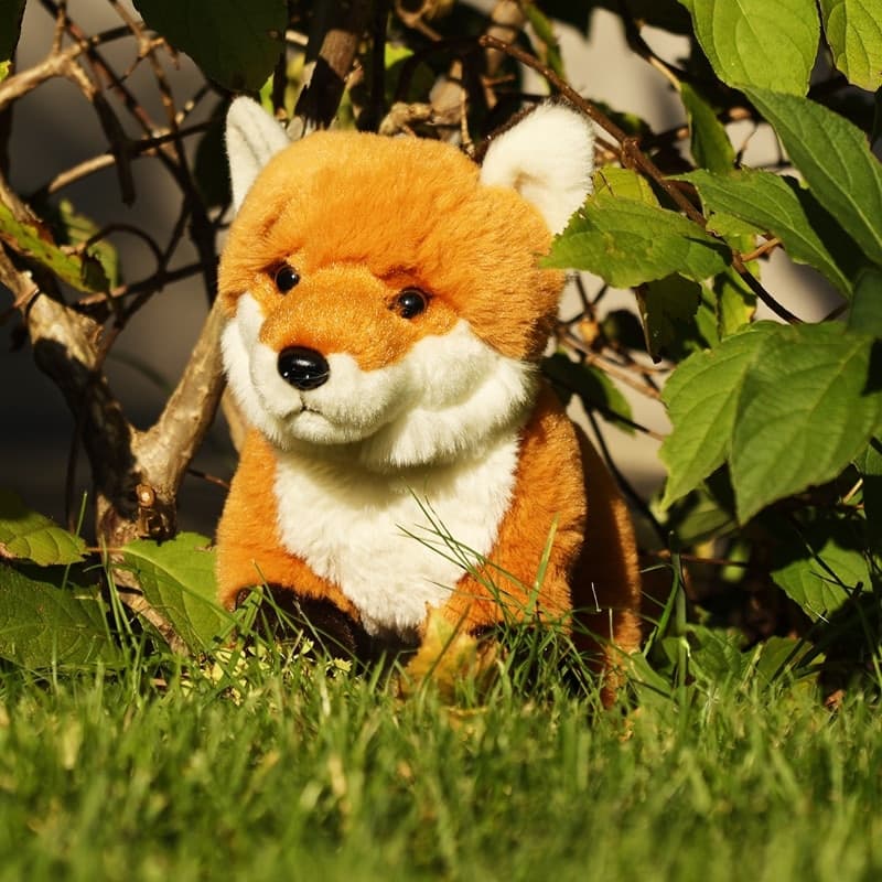 Rappa - Peluche mascotte realistica volpe seduta 23 cm Eco-Friendly Soft Collection - 6