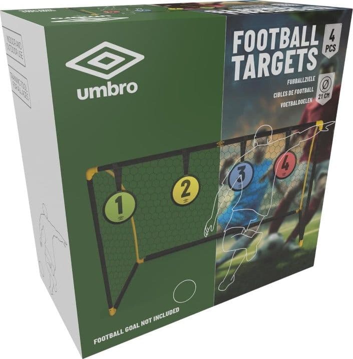 Umbro - Schermi da calcio / bersagli da allenamento per porta da 21 cm, 4 pezzi. - 2