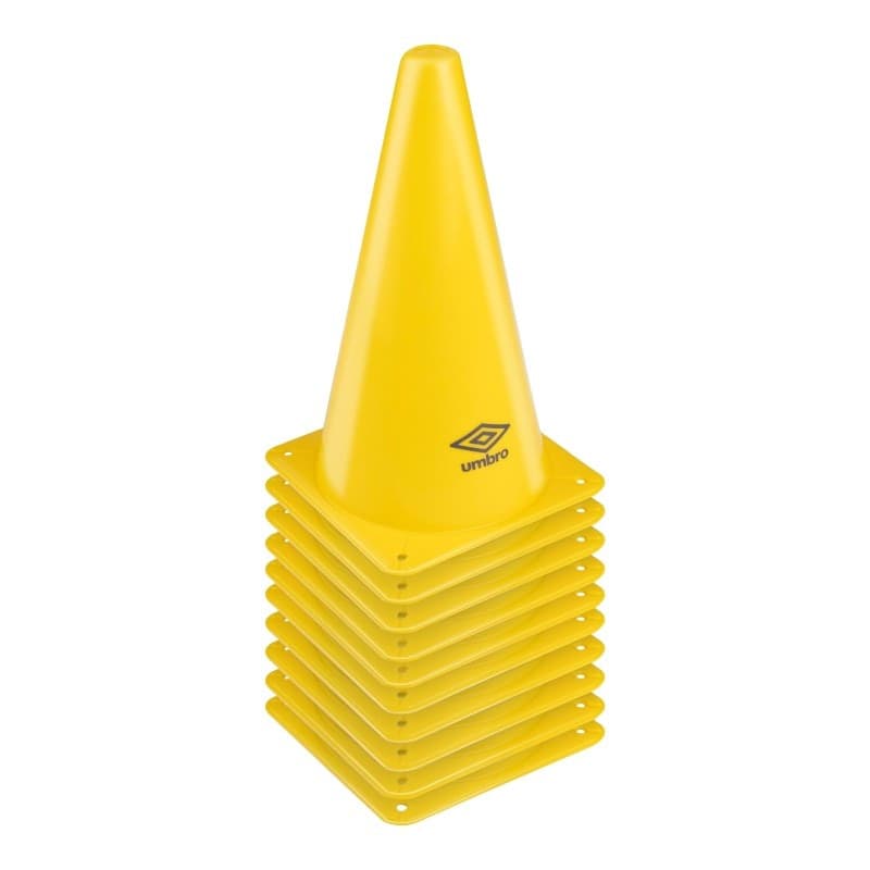 Umbro - Set di 10 coni da allenamento (gialli)