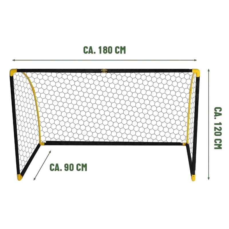 Umbro - Porta da calcio pieghevole con rete 180x120x91 cm - 2