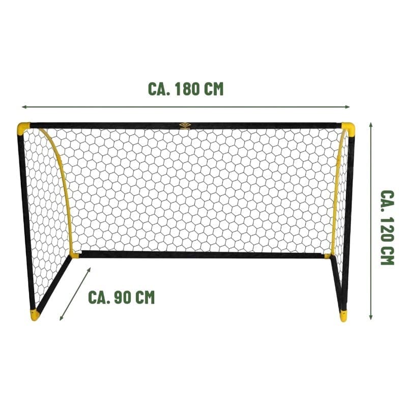 Umbro - Porta da calcio pieghevole con rete 180x120x91 cm - 10