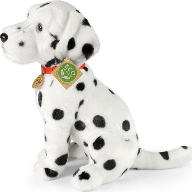 Rappa - Peluche realistico di cane dalmata seduto con collare, 30 cm, ecologico. - 3