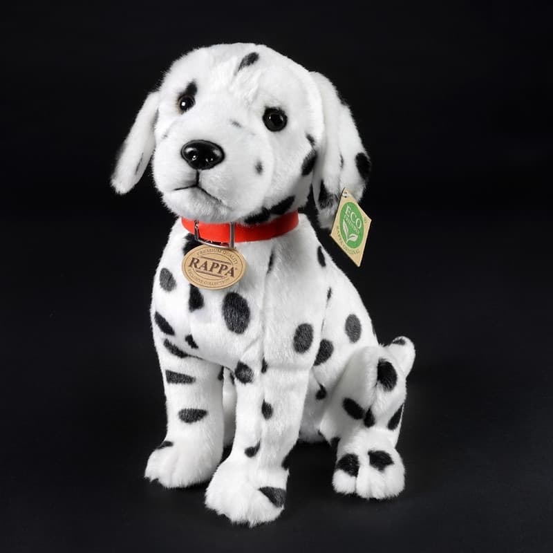 Rappa - Peluche realistico di cane dalmata seduto con collare, 30 cm, ecologico. - 4