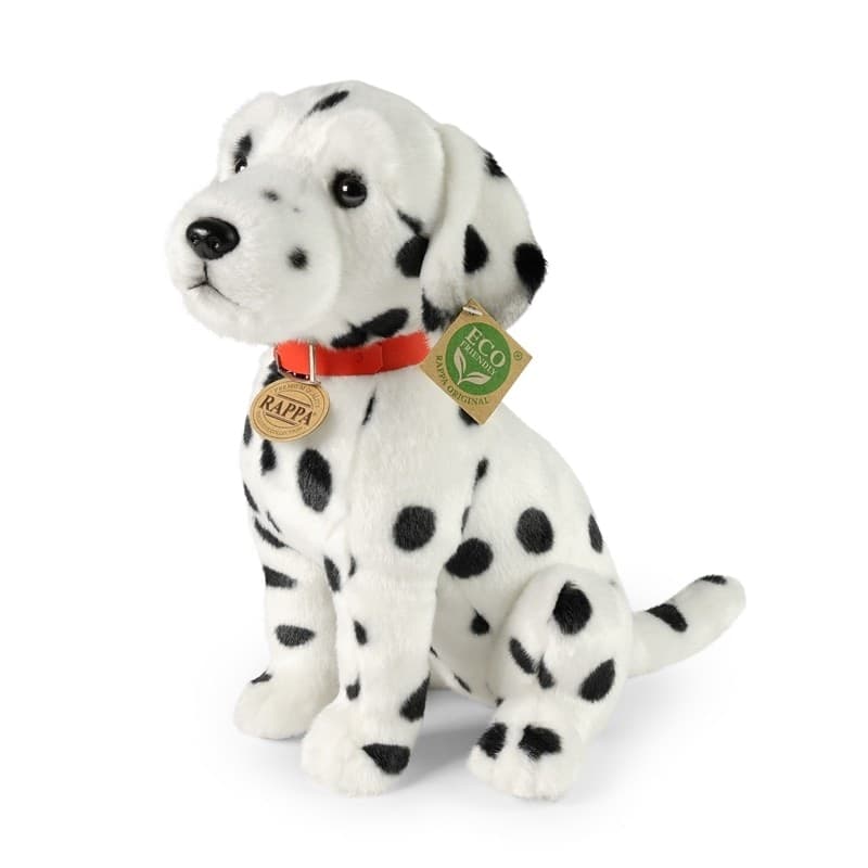 Rappa - Peluche realistico di cane dalmata seduto con collare, 30 cm, ecologico. - 5