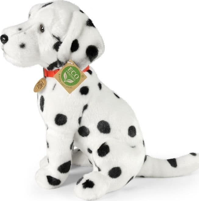 Rappa - Peluche realistico di cane dalmata seduto con collare, 30 cm, ecologico. - 7