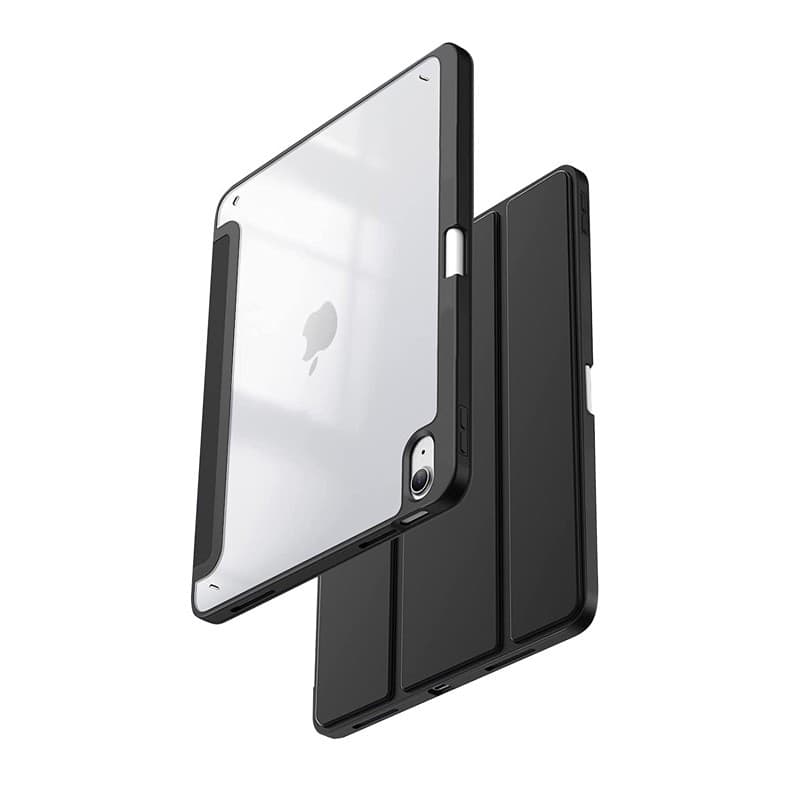 Crong PrimeFolio – Custodia per iPad 11" (2025) / iPad 10.9" (2022) con supporto e vano porta-Apple Pencil (Nero/Trasparente) - 4