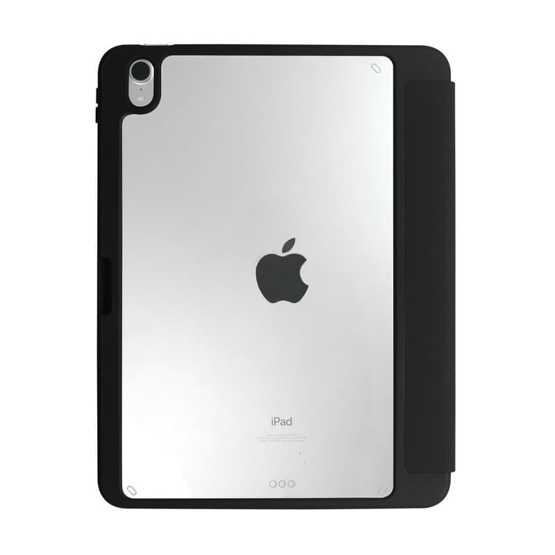 Crong PrimeFolio – Custodia per iPad 11" (2025) / iPad 10.9" (2022) con supporto e vano porta-Apple Pencil (Nero/Trasparente) - 6