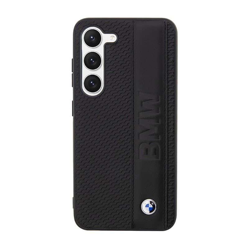 BMW Leather Textured & Stripe - Case for Samsung Galaxy S23 (Black) - 3