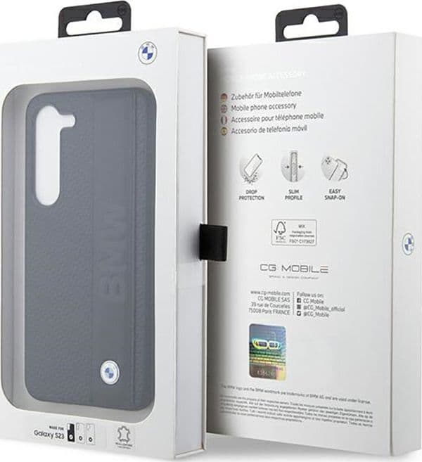 BMW Leather Textured & Stripe - Case for Samsung Galaxy S23 (Black) - 8