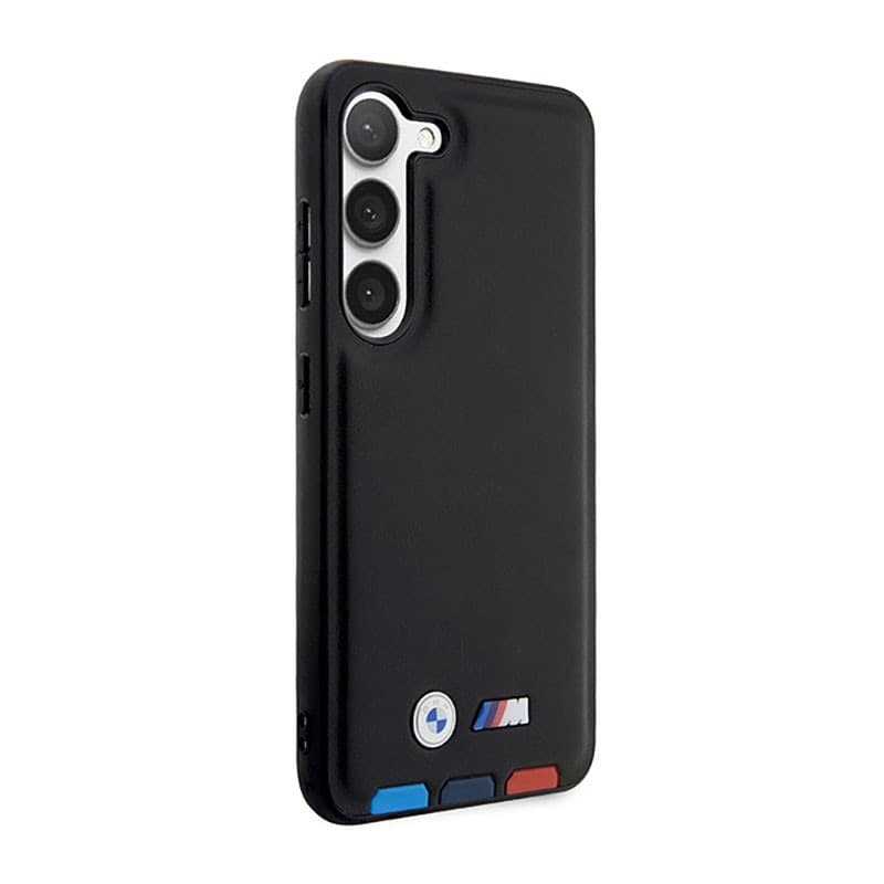 BMW Leather Hot Stamp Tricolor - Case for Samsung Galaxy S23+ (Black) - 4