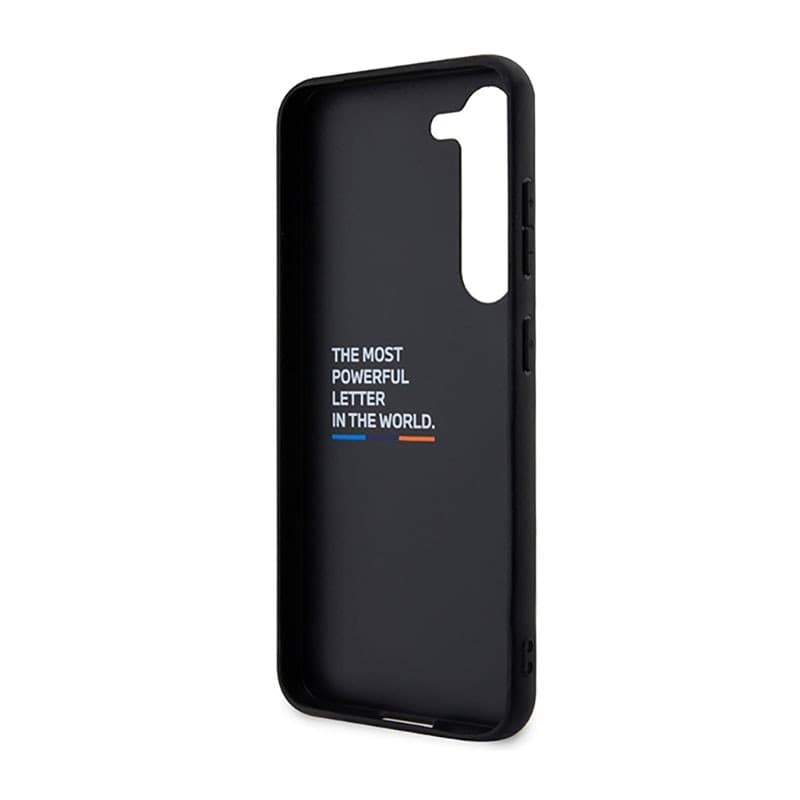BMW Leather Hot Stamp Tricolor - Case for Samsung Galaxy S23+ (Black) - 7