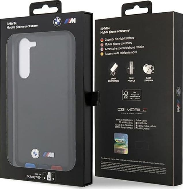 BMW Leather Hot Stamp Tricolor - Case for Samsung Galaxy S23+ (Black) - 8