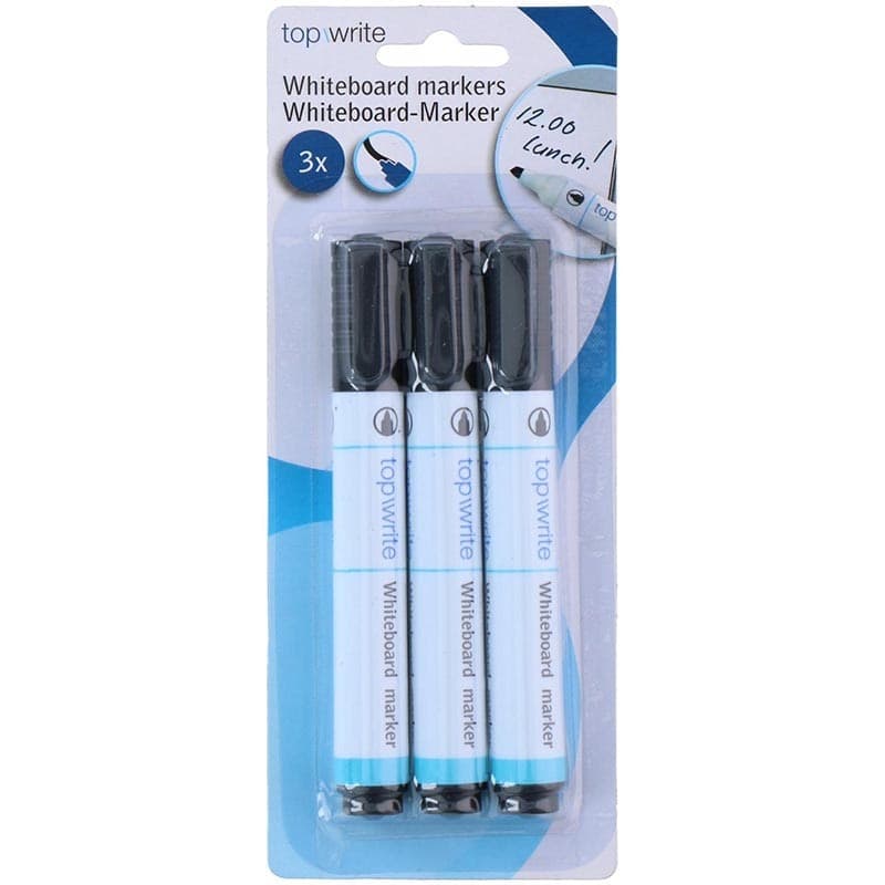 Topwrite - Dry erase board marker 3 pcs. (Black) - 2